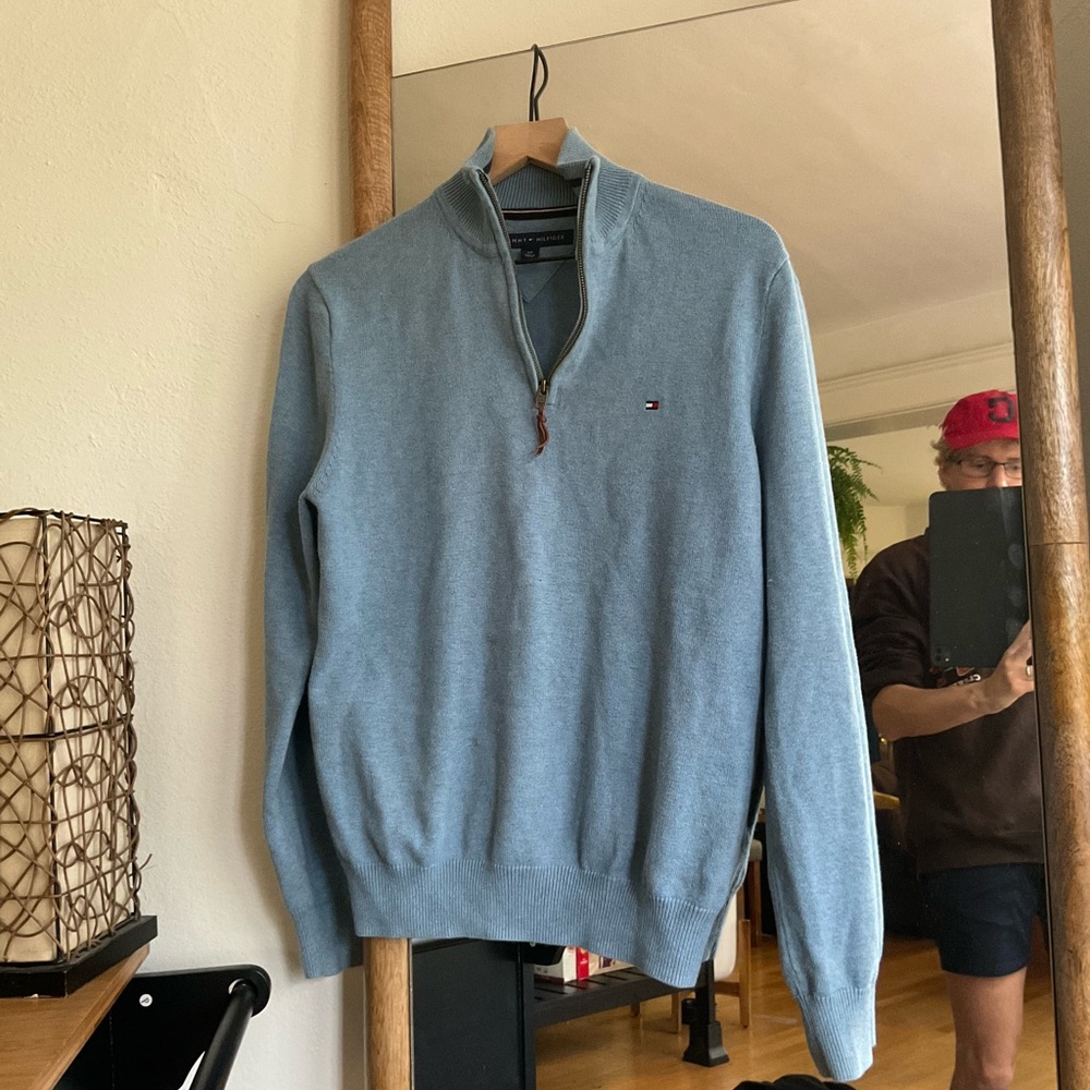 Tommy Hilfiger light blue quarter zip